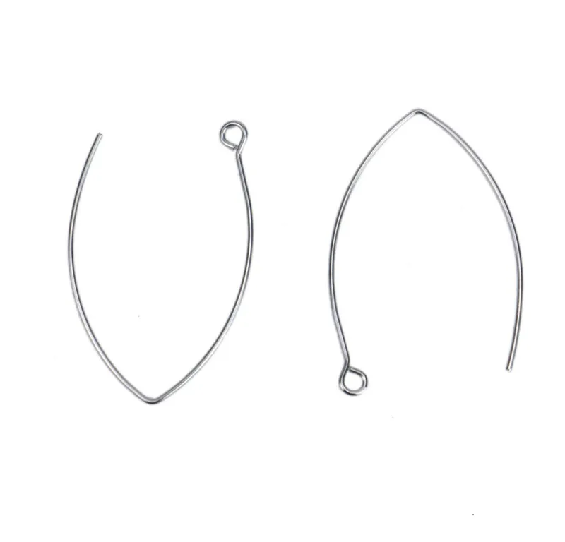 20pcs 30mm 40mm Stainless Steel Earring Hoops Lever Back Hoop Earrings Metal Dangle Making Ear Wires for DIY Jewelry | Украшения и