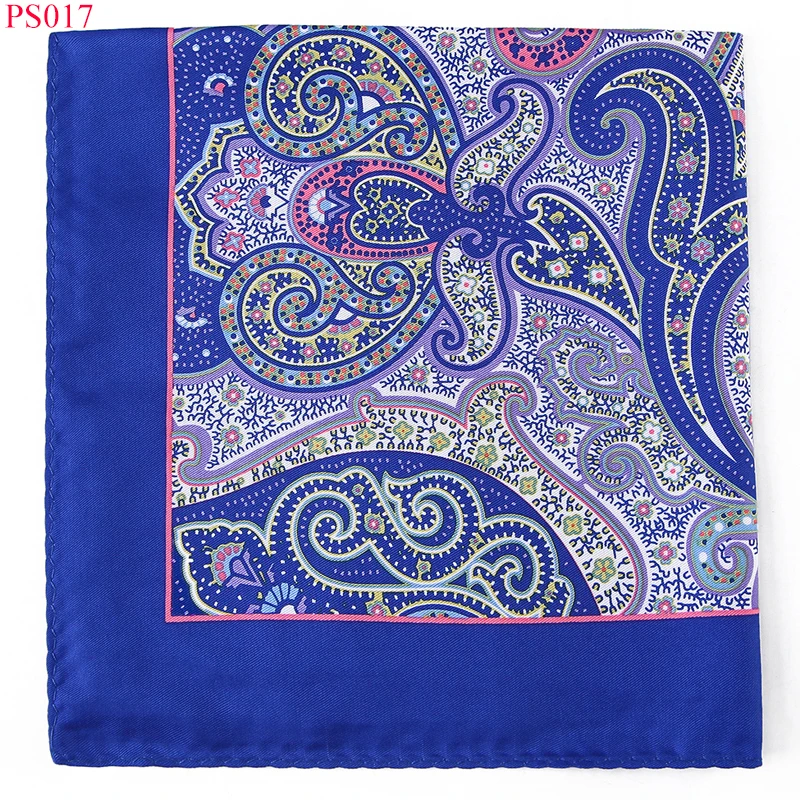 Tailor Smith Для мужчин Paisley Pocket Square микрофибра печати Для мужчин платками синий бордовый Цветочные Платки новый модный мужской костюм Hanky