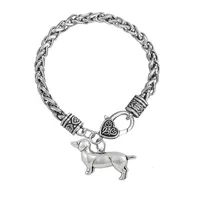 Minimal Brand Animal Design Dachshund Dog Charms Bracelet Birthday Gift for Child