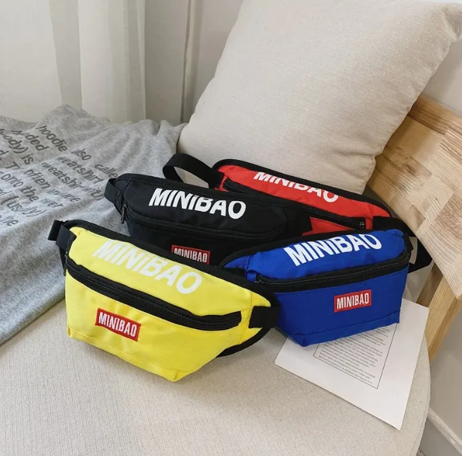 Children Waist Packs Fanny Bag Solid Chest Bag Kid Boy Girl Money Wallet Waist Bag Running Hip Bum Belt Bag T-19070