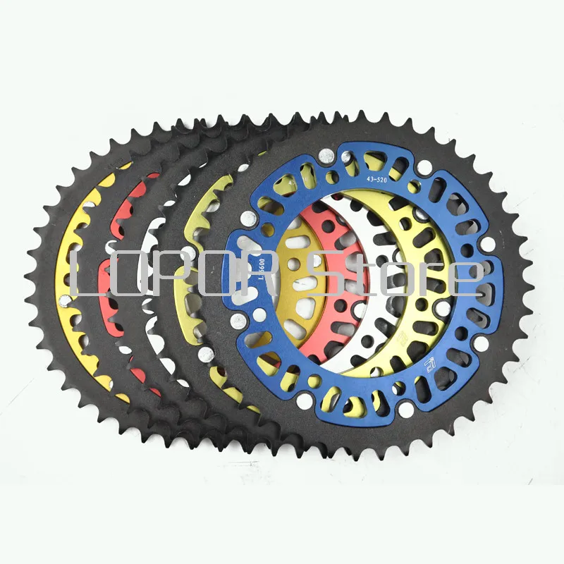 

LOPOR #520-43T Motorcycle Rear Sprocket with color For Kawasaki KLR650 (KL650A1-A19) (KL650B1) Tengai,KLX650 C1-C4 ,KLX 650 R