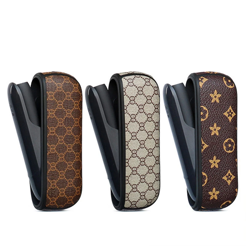 

E-Cigarette Case For IQOS 3 Protective Holder Cover Wallet Case Electronic Cigarette PU Leather Case For Vaporizer Flower Style