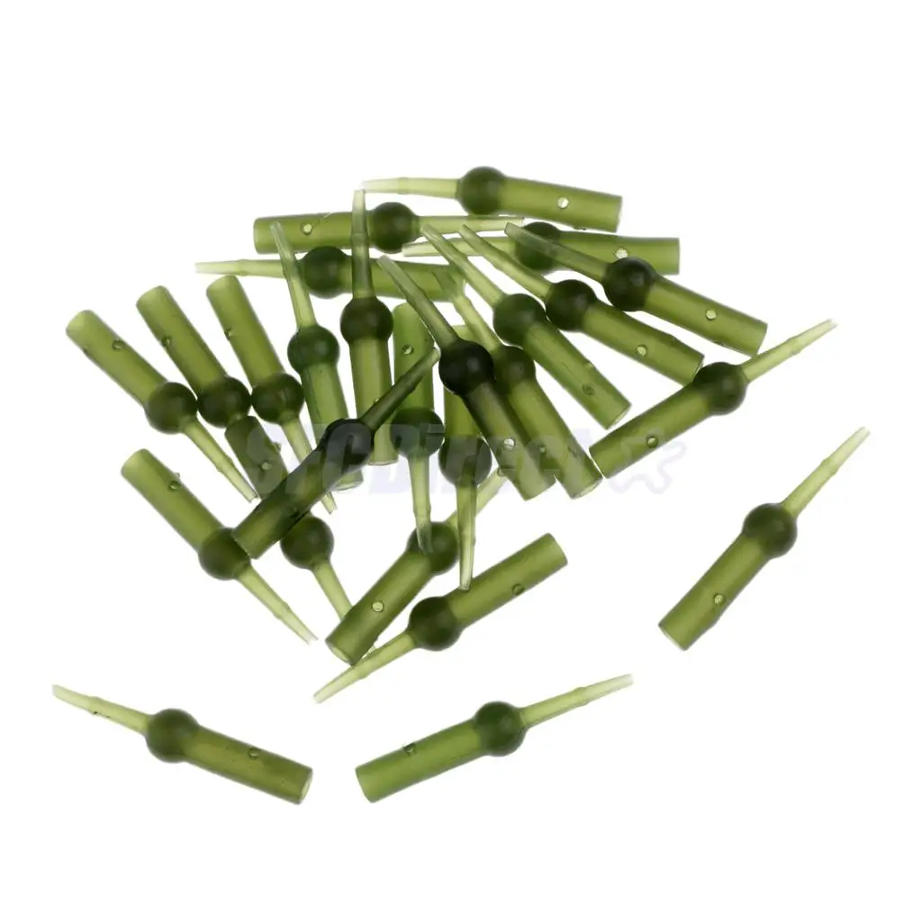 25pcs Fishing Tulip Beads Run Rig Beads Anti   Sleeve Fishing Rubbers Tubes Carp Lead Clips Tail Carp Fishing Tackle