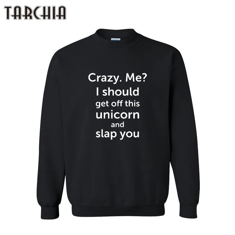 TARCHIA/Весенняя Мужская спортивная одежда с круглым воротником и принтом CRAZY ME