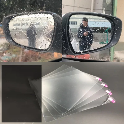 

4PCS Auto Anti Fog Rainproof Rear View Mirror Protective Film 200*160mm Anti-glare Car-styling Mirror Window Clear Film Cover #