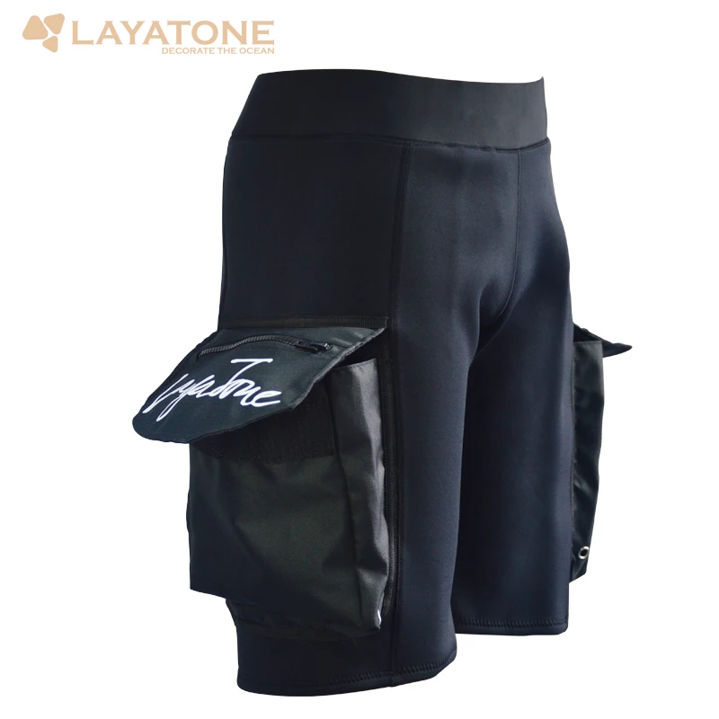 Layatone Wetsuit Shorts with Pocket for Men 3mm Neoprene Diving Shorts