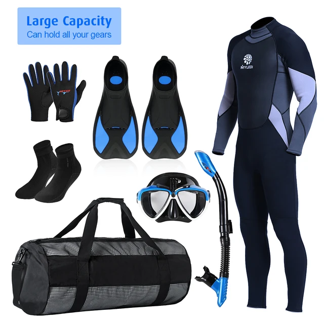 Lixada Mesh Duffel Gear Bag Snorkel Equipement Carry Bag for Diving Mask Snorkel Fins Scuba