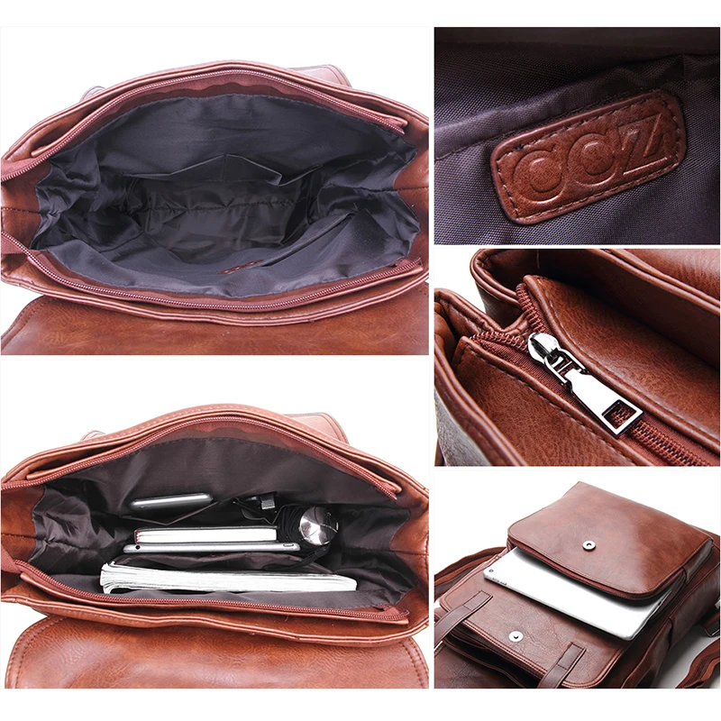 CCZ 2018 moda mochilas para hombres las mujeres Mochila de cuero de la PU DE LA ESCUELA bolsa de ordenador portátil de Mochila BK8001
