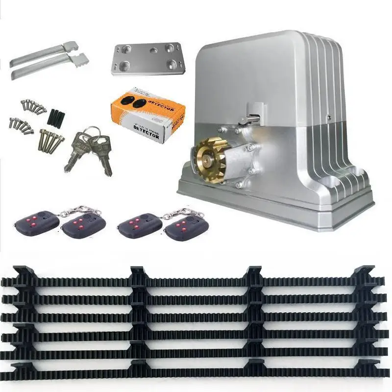 Tracked Sliding Gates opener with 5M tracks for automaticlly beam sensor 4 pcs remote controllsavailable Tracked Sliding Gates opener with 5M tracks for automaticlly beam sensor 4 pcs remote controllsavailable