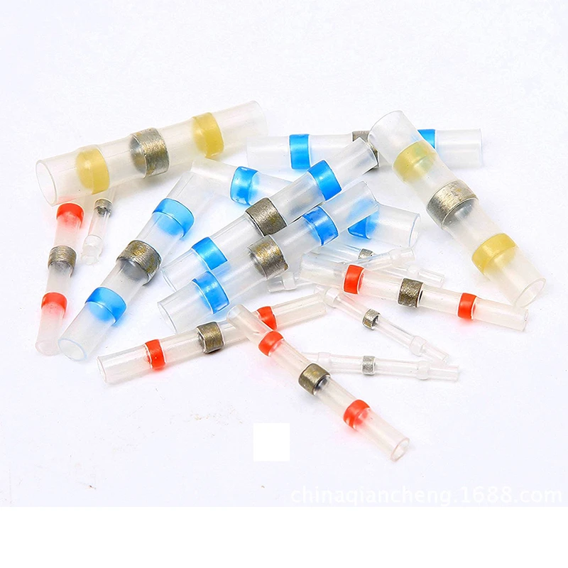 Heat Shrink Butt Wire Connectors Waterproof Tinned Copper Solder Seal Terminals Heat Shrink Butt Wire Connectors Waterproof Tinned Copper Solder Seal Terminals
