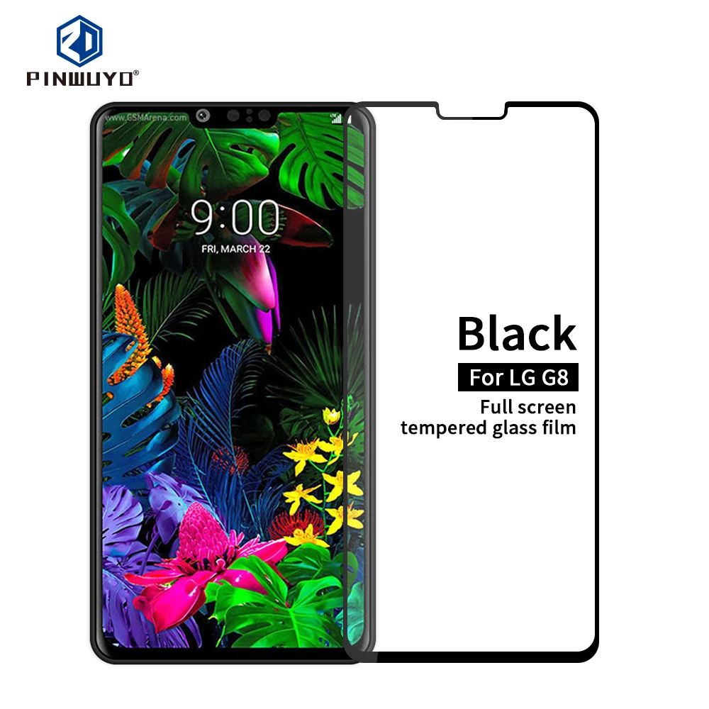 For LG G8 ThinQ Screen Protector Film PINWUYO Full Coverage Anti-Burst Tempered Glass | Мобильные телефоны и аксессуары