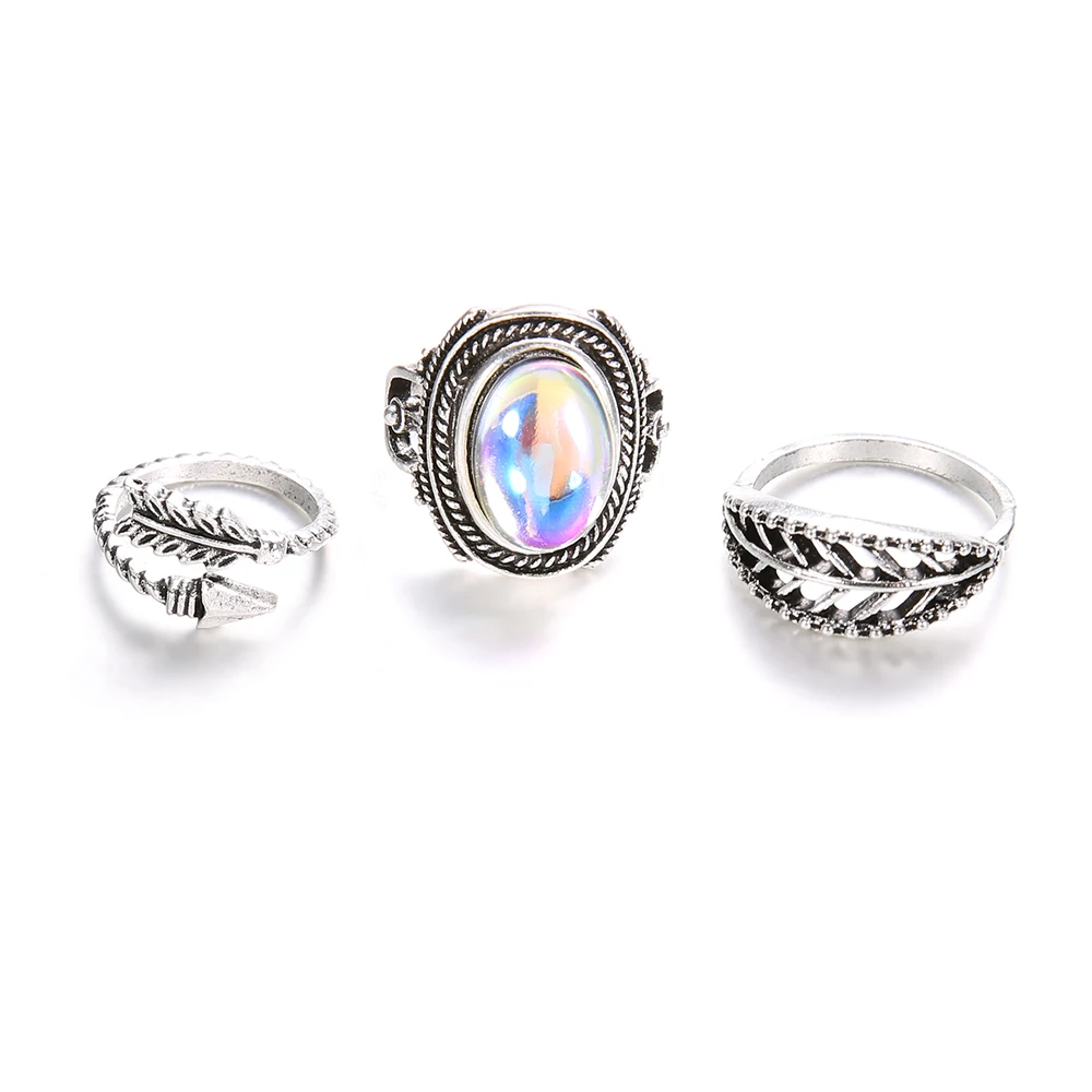 3-unids-set-declaraci-n-Big-Crystal-Opal-geometr-a-redonda-flecha-pluma-Irregular-flor-anillo