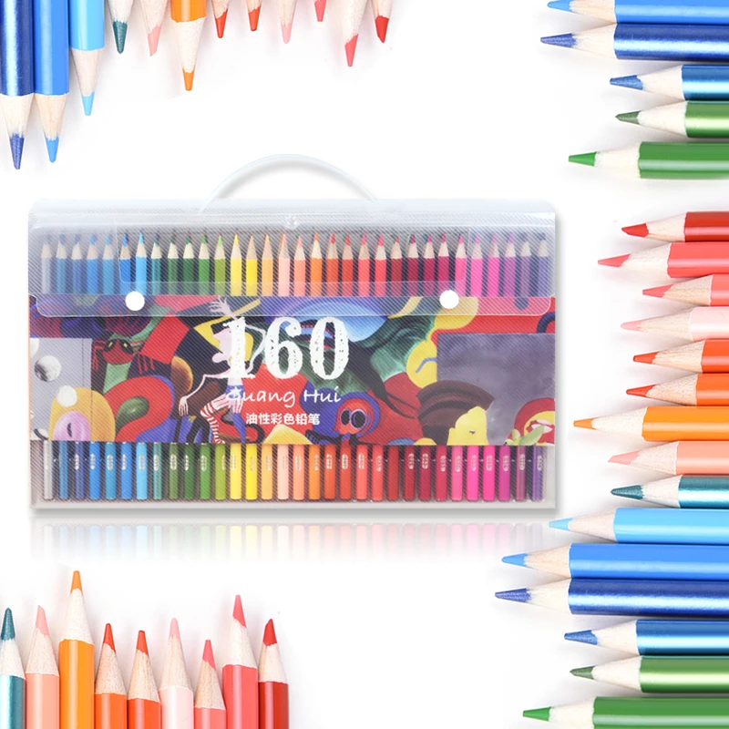 160 Colors Oil Based Pencils Safe Non toxic Colored Pencils Set For