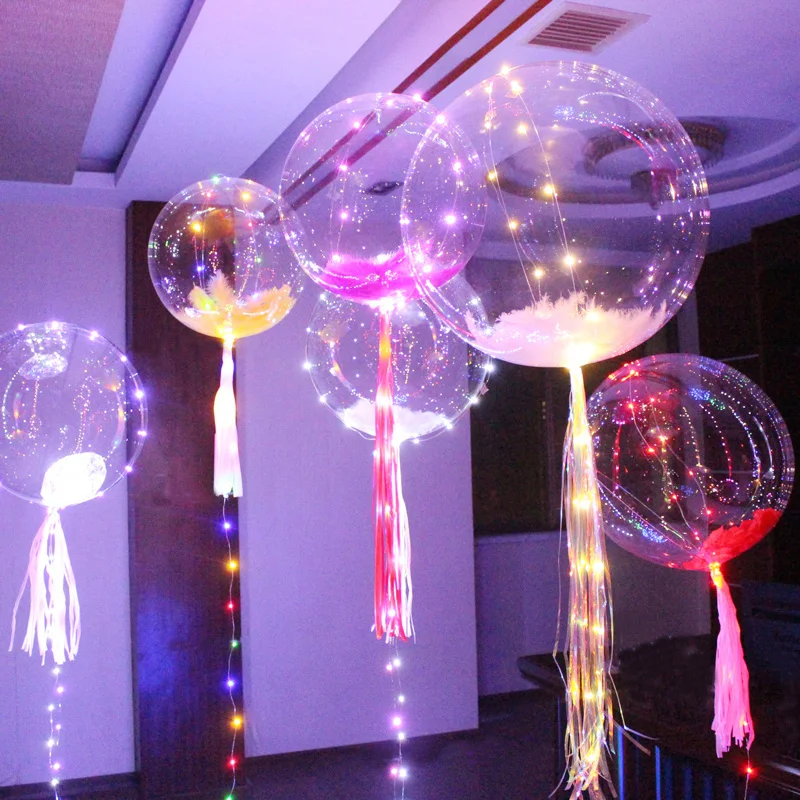 Umehe 50 шт. светящиеся светодиодные шары прозрачный шар-пузырь со светодиодной полосой медный провод для свадьбы, дня рождения, украшения, игрушки