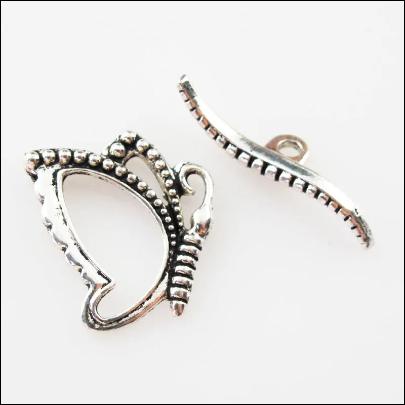 

New 5Sets Tibetan Silver Lovely Animal Butterfly Bracelet Toggle Clasps Connectors