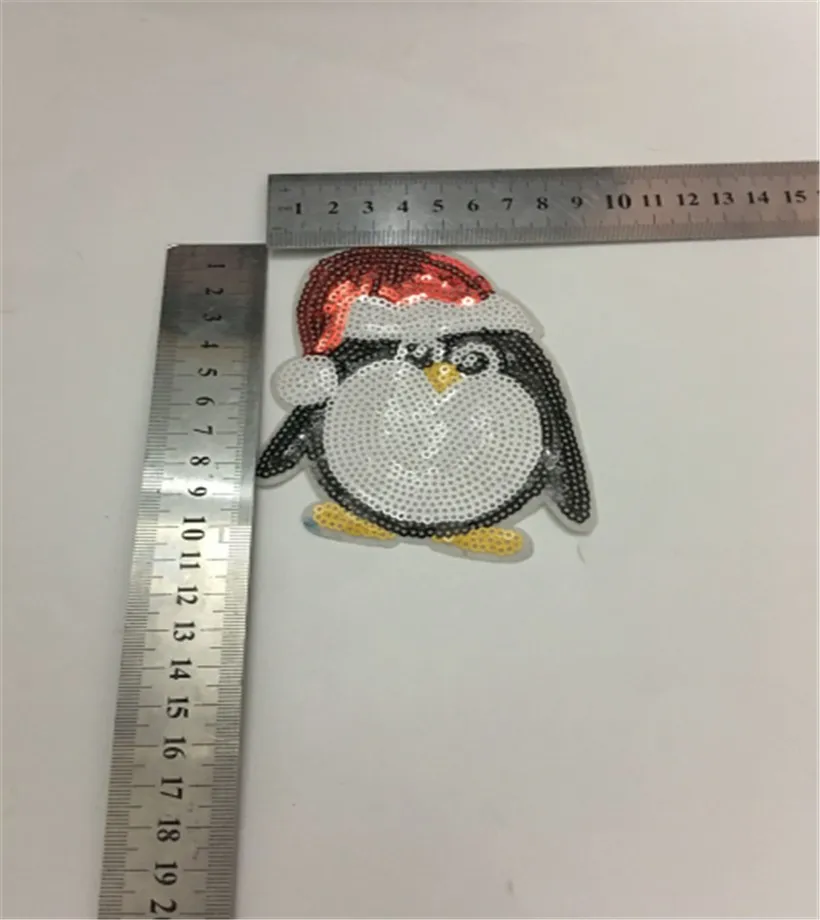 Рождественская шляпа Пингвин блестки патч вышитая аппликация модная одежда украшения пришить патч, аксессуары