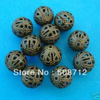 

Free shipping!!!!! wholesale 500pcs 12mm ANTIQUE BRONZE FILIGREE BEADS/End Spacer Beads 4mm