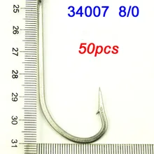 50 шт. 34007 Размер 8/0 из нержавеющей стали большие рыболовные заостренные крючки О 'Шонесси крючок снасти
