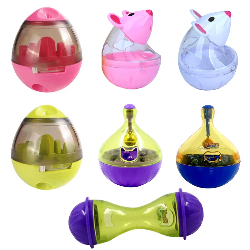 

2019 Eat While Playing Pet Tumbler Feeder for Dogs Cats Automatic Leakage Ball Toy Funny Food Container Training Accessories Pug