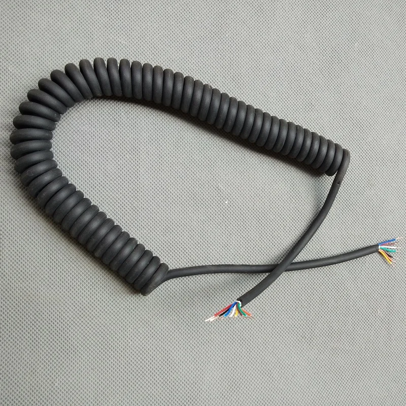 2 шт./лот 10 футов 3 м выдвижной 90 градусов 8x28AWG OD5.0mm тпу спиральный кабель питания пружинный шнур бытовой провод