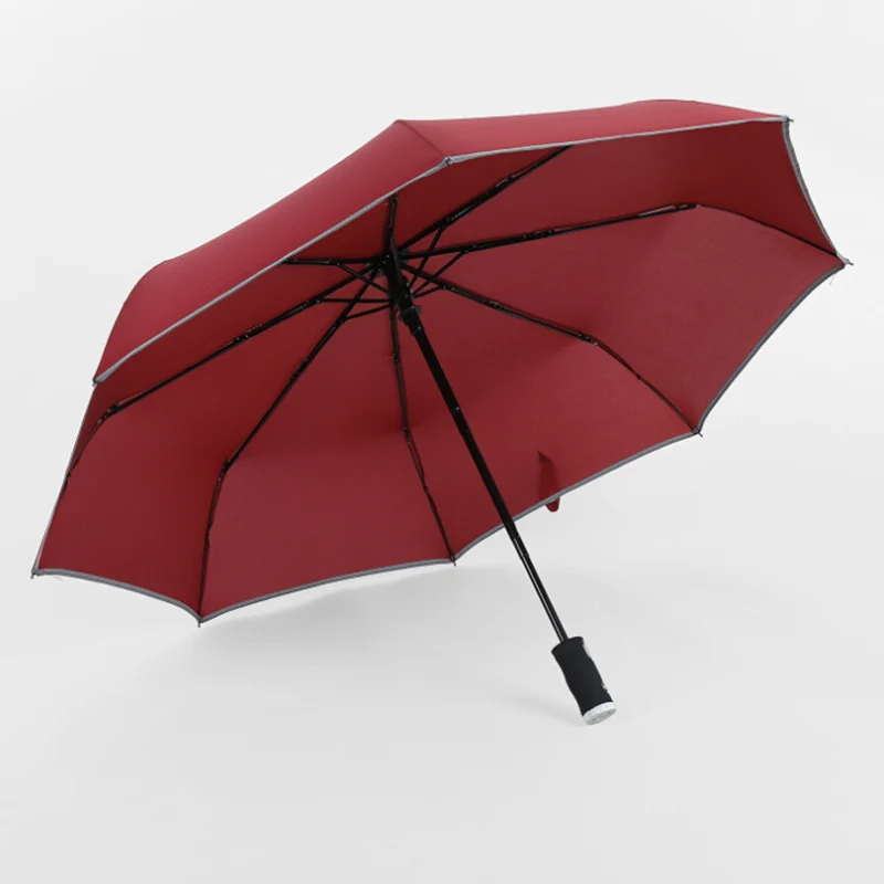 Светильник-вспышка полностью автоматический зонтик открытый анти складной зонтик, УФ Защита водонепроницаемая ветрозащитная Ночная светодиодная лампа, зонт