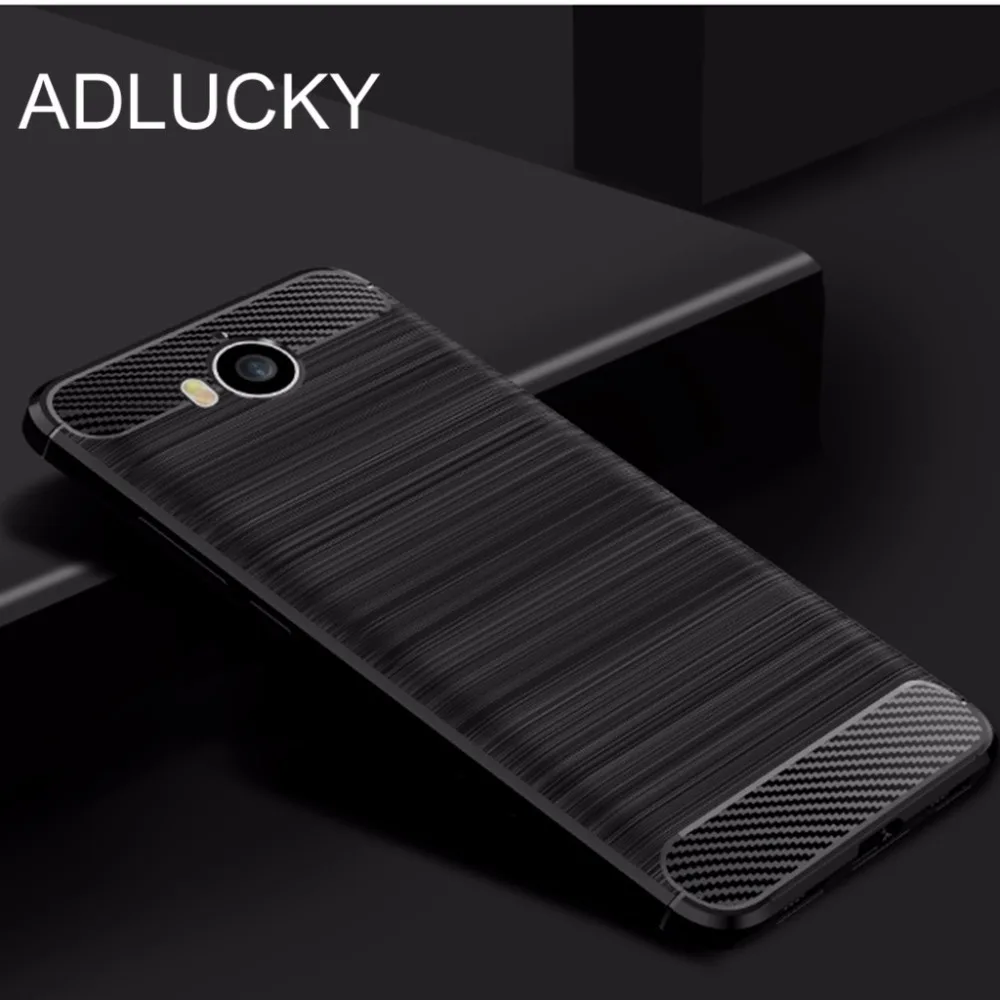 

For Huawei Y5 2017 Carbon Fiber Texture Case Cover For Huawei Y5 2017 Soft Anti-Skid Shockproof Phone Coque Fundas
