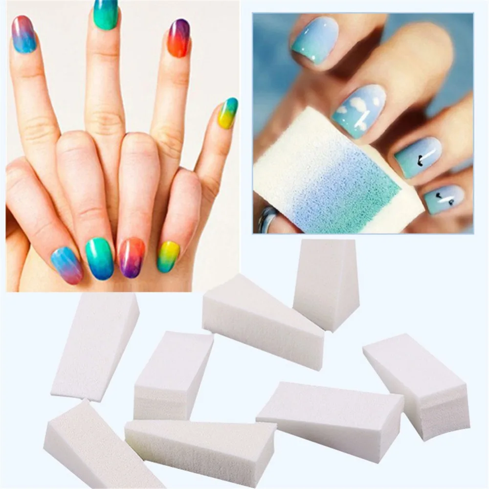 

8pcs Gradient Nails Soft Sponges for Color Fade Manicure Nail Tool Brush Tools