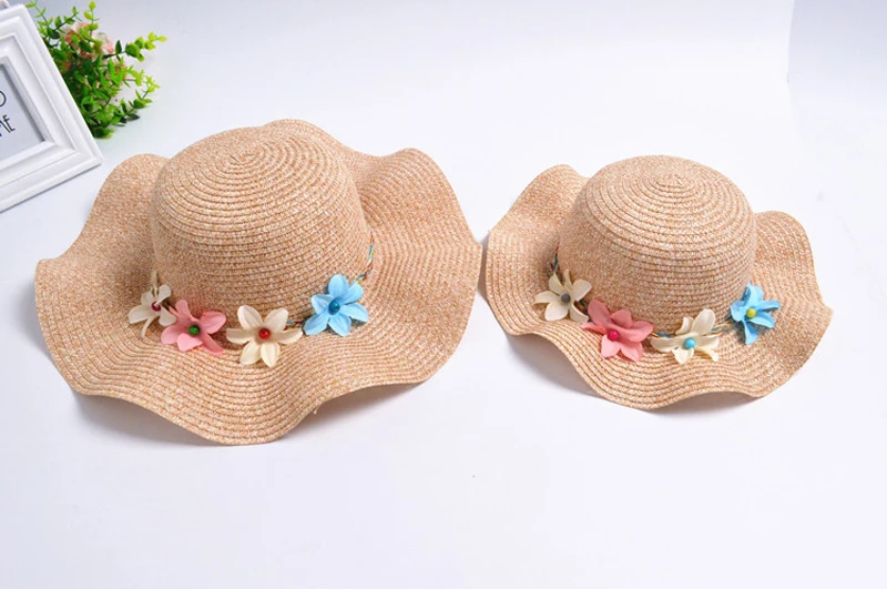 Chapéus de Palha do Verão Decoração com Flores do Bebê Chapéu de Sol para Meninas e Mulheres de Praia Moda Meninas Encantador Crianças Pai-filho Tampas 6 Computers & Electronics