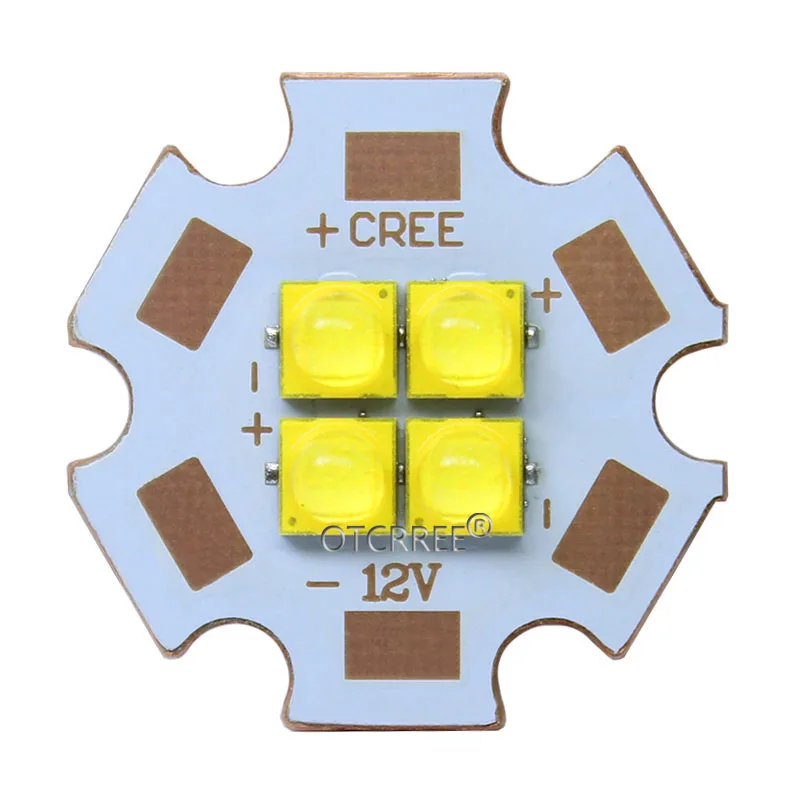 Cree XPG3 XP-G3 3V 6V 12V4Chips 10W-24W High Power LED Emitter Cool White / Warm White / Neutral White Colors on 20mm Copper PCB