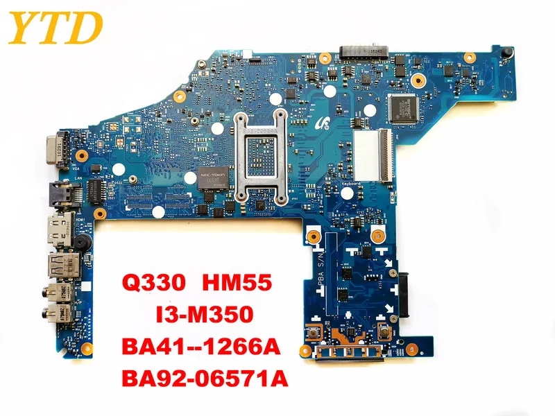 Для samsung Q330 Материнская плата ноутбука Q330 HM55 I3-M350 BA41-1266A BA92-06571A испытанное хорошее