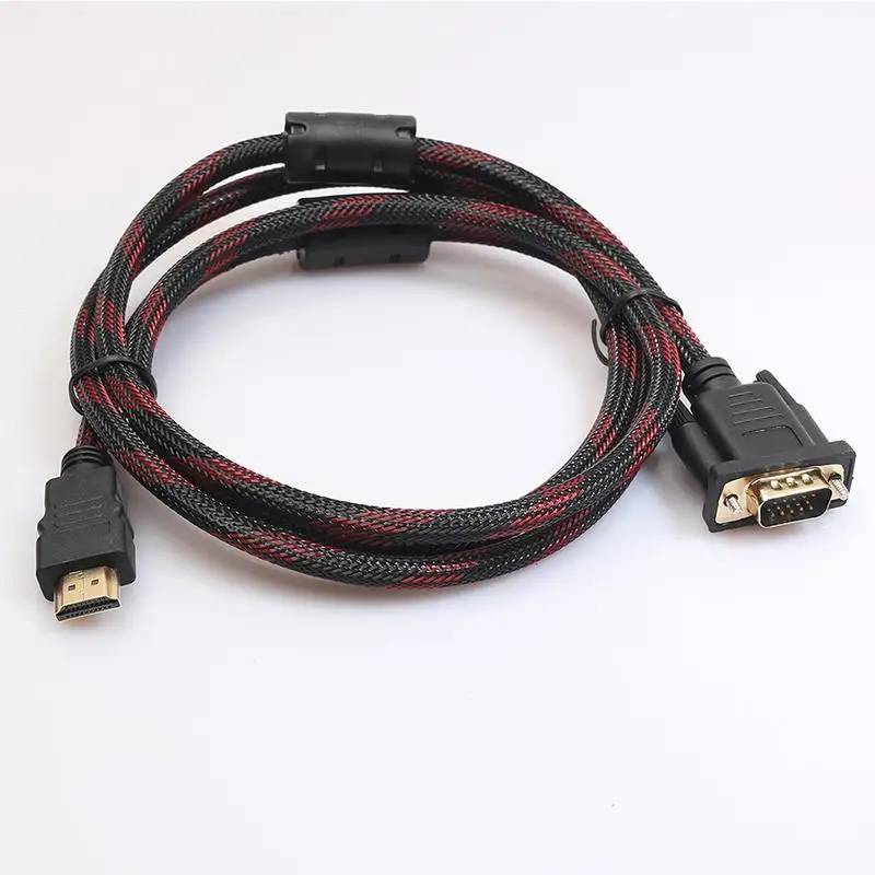 EastVita 1,5 м HDMI в 15 Pin VGA конвертер адаптер HDMI папа-папа 15 Pin VGA кабель нейлоновый плетеный кабель для HDTV компьютера