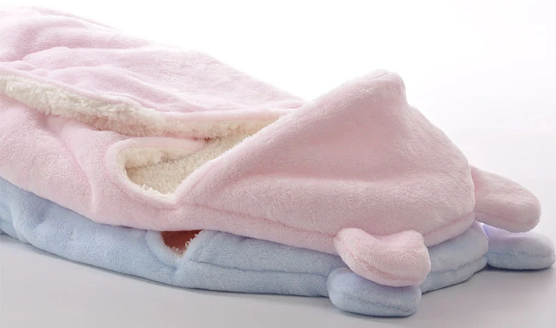Детское Пеленальное Одеяло-конверт для новорожденных, зимний теплый спальный мешок в коляску, пеленка-кокон для детей