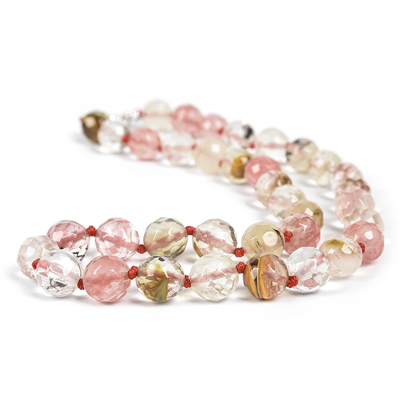 

The most lovely and charming watermelon red 10 mm Watermelon jasper necklace.