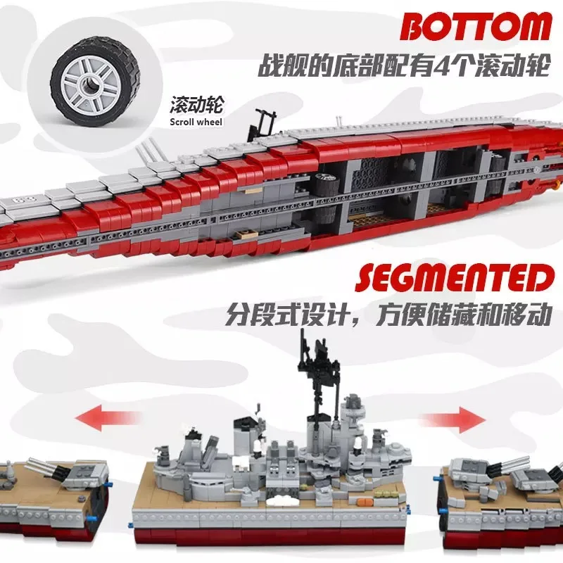 XINGBAO 06030 2631 шт. Военная серия Миссури набор линкоров конструкторных блоков