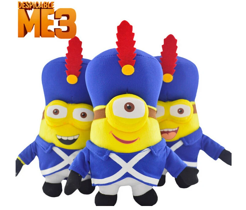 NEW 2015 Despicable Me Minion Movie Set of 3 Minions 10/" inches BRAND NEW 3D eye