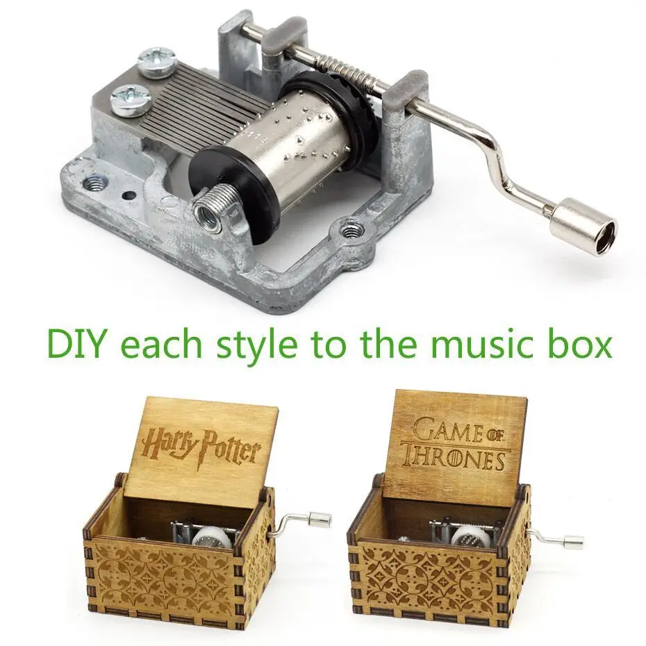DIY Music Box Movement Play Set 18 Tones Mechanical Music Box Hand