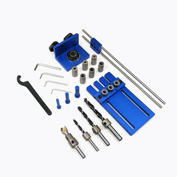 

3 in 1 Drilling Locator Drilling Guide Kit DIY Woodworking Joinery High Precision Dowel Jigs Kit Woodworking Tools