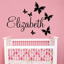 Мультфильм Имя стены стикеры Искусство для детской комнаты украшения домашний декор наклейка фрески обои наклейка s на стену