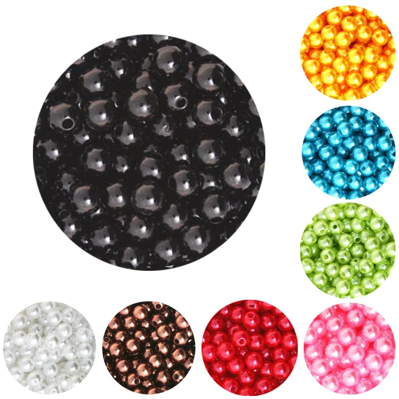 

DIY 180/260/1000/2000pcs 4/6/8/10mm Cheap Hot Acrylic Beads Fits for Handmade DIY Necklace Bracelet Jewelry Making Wholesale