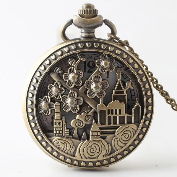 new-quartz-bronze-antiques-flowers-hollow-woman-and-men-gift-steampunk-necklace-pocket-watches