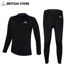 Мужское зимнее термобелье, теплое, для велоспорта, базовый слой, флис, спортивные штаны, MTB велосипед, одежда для велосипеда/катания на лыжах/пеших прогулок