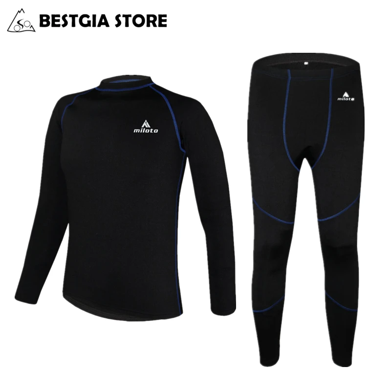 Günstig Männer Winter Thermische Unterwäsche Warm Up Radfahren Basis Schicht Fleece Sport Hose MTB Bike Unter Tragen Kleidung Für Fahrrad  skifahren Wandern