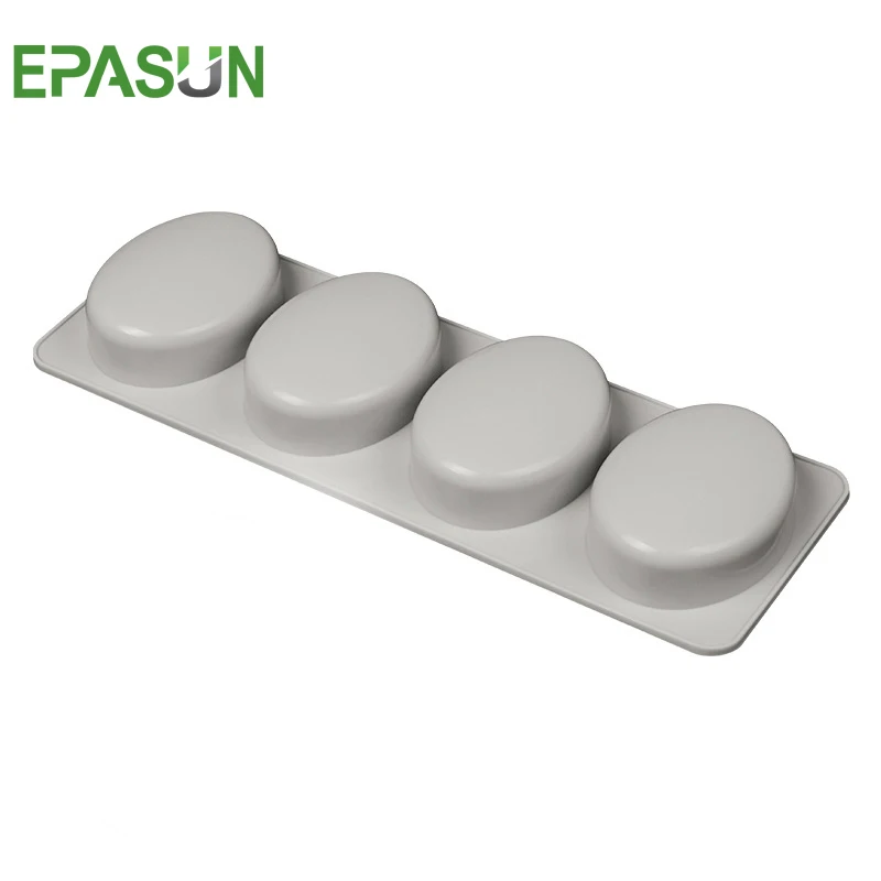 

EPASUN 4 Holes Silicone Oval Soap Mold Homemade DIY Fondant Form Soap Making Mold Recycle Handmade Craft Cake Decorating Tools