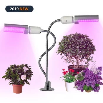 

LED Grow Light Grow Lamp for Plants Red and Blue or Full Spectrum Auto with Timer Dimmable Levels Clip-On Desk Replaceable Bulb
