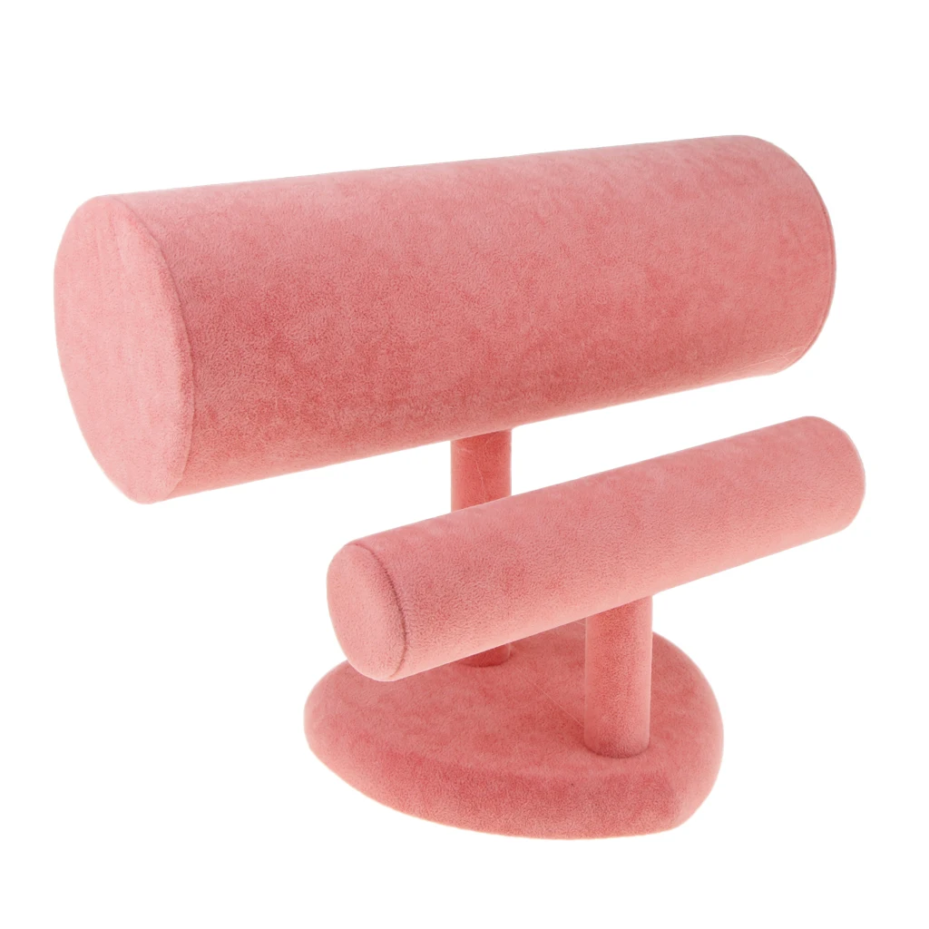 Velvet T-Bar Headband Holder Retail Shop Jewelry Display Bangle Stand Rack