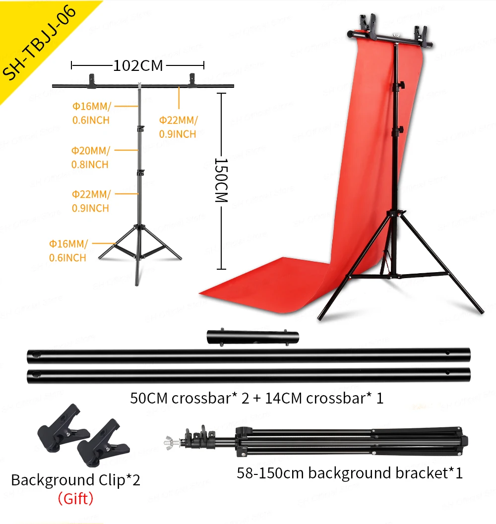 SH 200cmX200cm T-shape Photo Background Backdrop Stand For Photo Studio Photography Green Screen Chromakey With Stand