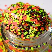 Неоновый глиттер матовый блеск Средний шестигранный для дизайна ногтей Скрапбукинг и ремесла G336