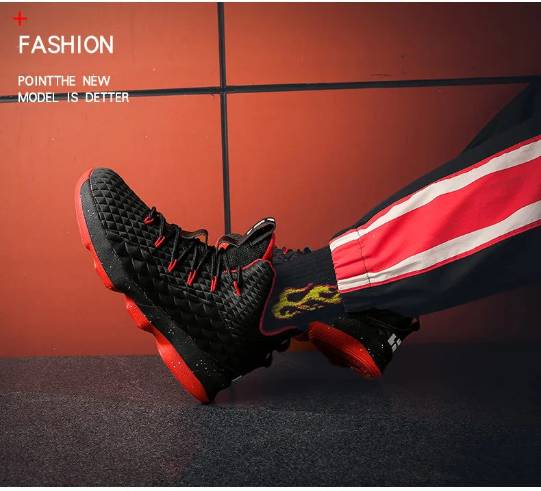 2018 Hot High Top Basketball Shoes For Men Woman Cushioning Original Basketball Sneakers Shockproof Couple Athletic Sports Shoes (11)