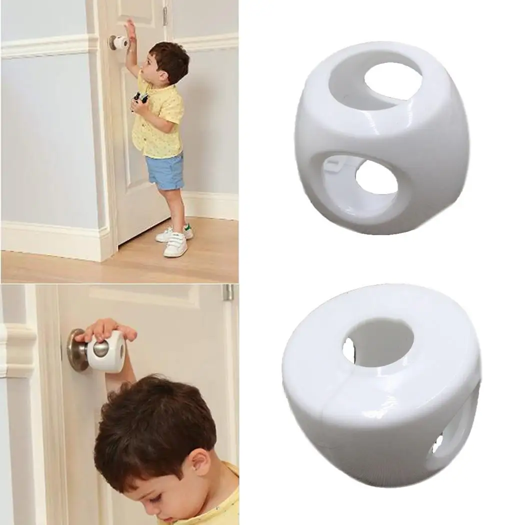 Защитная дверная ручка анти-столкновения дверная ручка крышка детские домашние продукты для безопасности детей белый Сферический