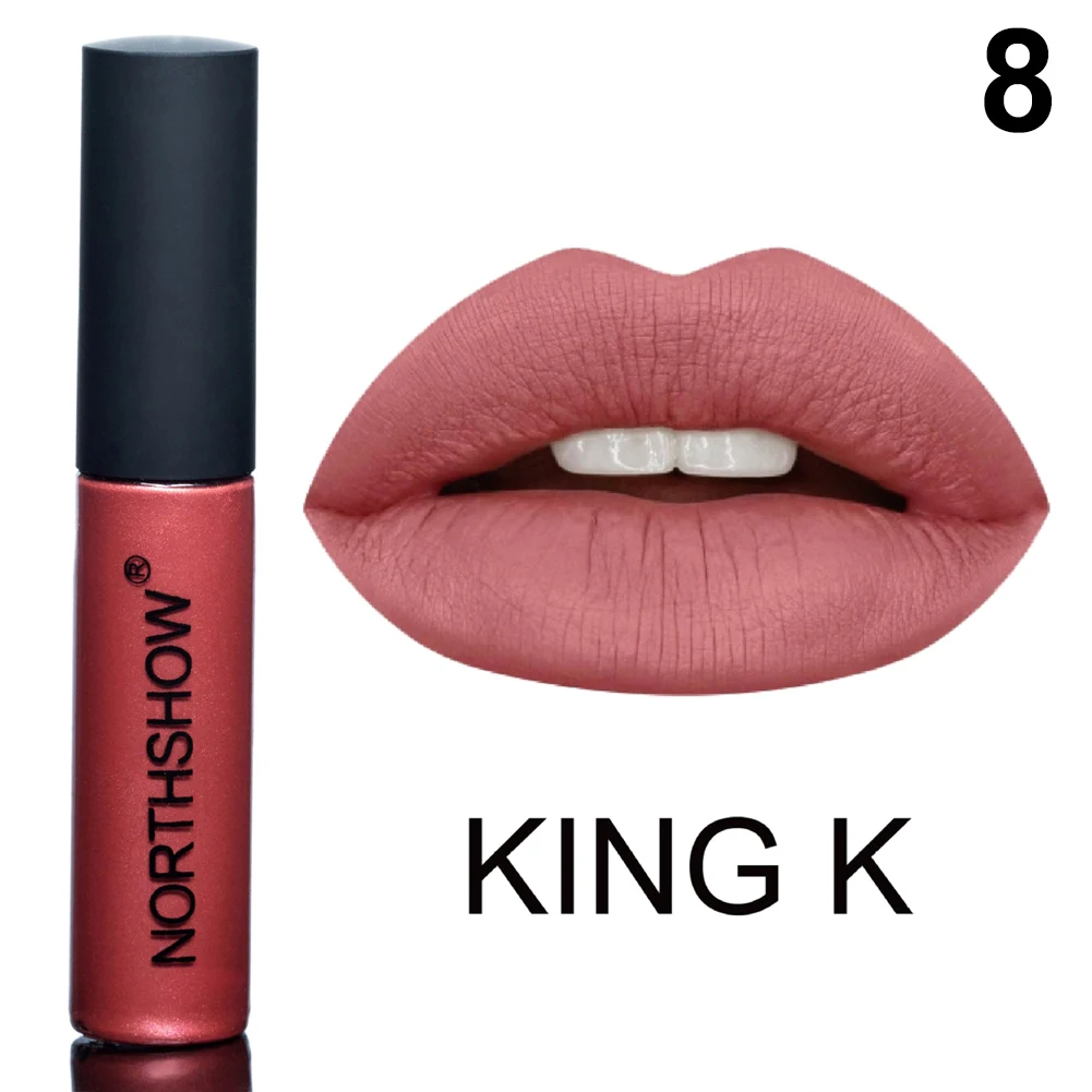 1 Pcs Matte Lipstick Waterproof Nude Velvet Liquid Lipstick Smooth High Pigmented Lip Glaze JIU55 - Цвет: 8